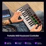 LEKATO 25 Keys MIDI Keyboard Controller USB 8 RGB Backlit CubeSuite Software - LEKATO-Best Music Gears And Pro Audio