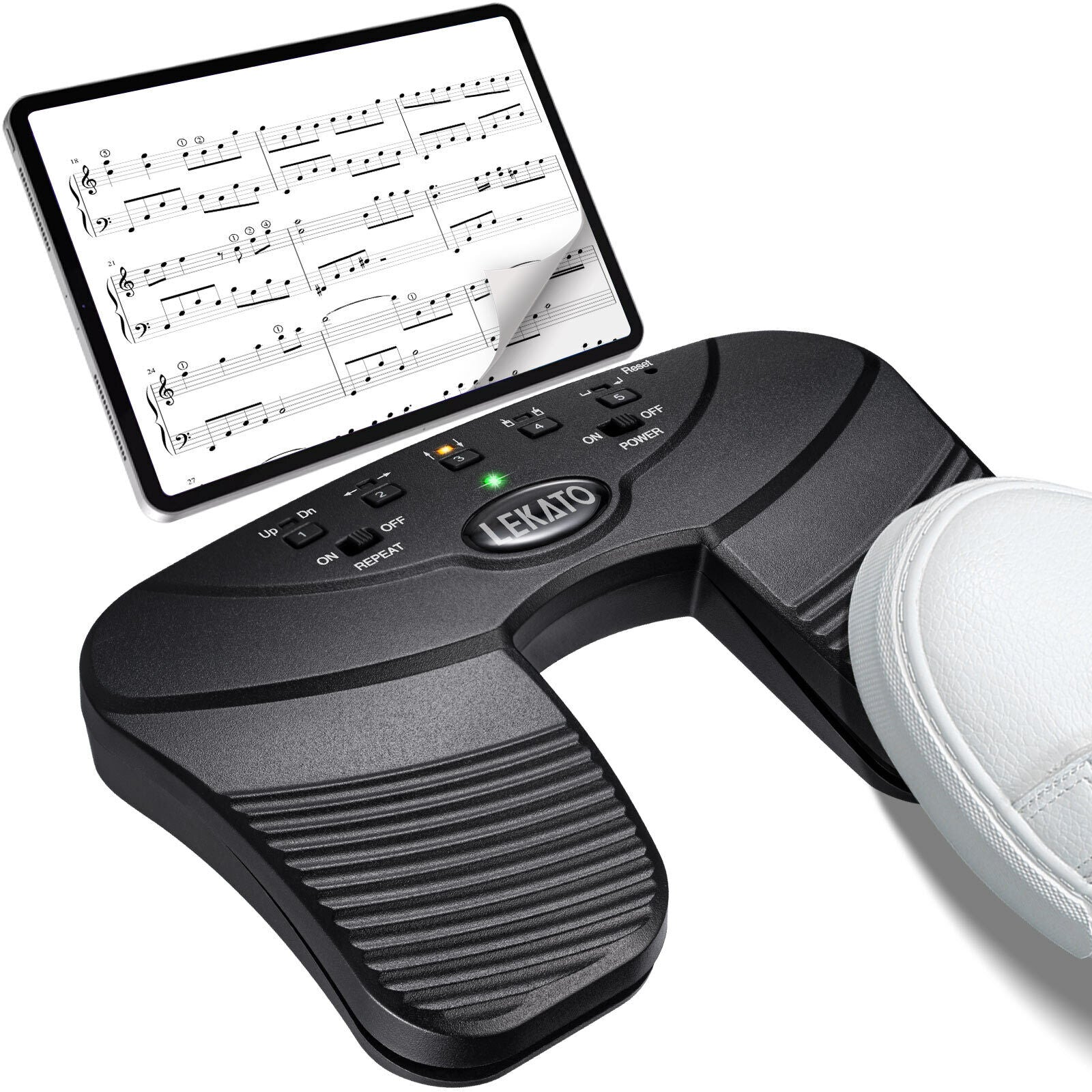 LEKATO Bluetooth Page Sheet Turner Pedal Rechargeable Wireless Silent (Get $15 Coupon) - LEKATO-Best Music Gears And Pro Audio